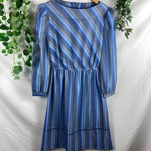 Vintage Cinch Waist Striped JF Dress